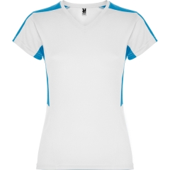 Tricou Suzuka damă - ALB/TURCOAZ