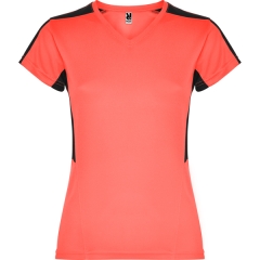 Tricou Suzuka damă - CORAL FLUOR/NEGRU