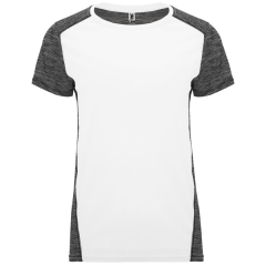 Tricou Zolder damă | Model versatil - ALB/NEGRU MELANJ