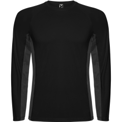 Tricou Shanghai L/S bărbat mânecă lungă - NEGRU/PLUMB ÎNCHIS