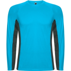 Tricou Shanghai L/S bărbat mânecă lungă - TURCOAZ/PLUMB ÎNCHIS
