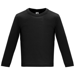 Tricou mânecă lungă Baby unisex - NEGRU