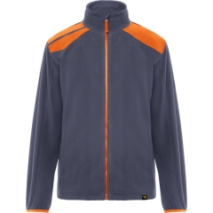 Geacă polară Terrano unisex cu fermoar - PLUMB/PORTOCALIU