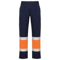 Jachetă NAOS înaltă vizibilitate bărbat - BLEUMARIN/PORTOCALIU FLUOR