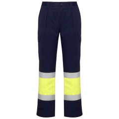 Vestă înaltă vizibilitate SOAN bărbat - BLEUMARIN/GALBEN FLUOR