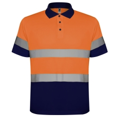 Vestă reflectorizantă Polaris bărbați - BLEUMARIN/PORTOCALIU FLUOR