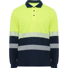 Vestă unisex Vega LS de înaltă vizibilitate - BLEUMARIN/GALBEN FLUOR