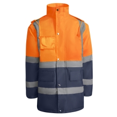 Vestă reflectorizantă Merak bărbați - BLEUMARIN/PORTOCALIU FLUOR