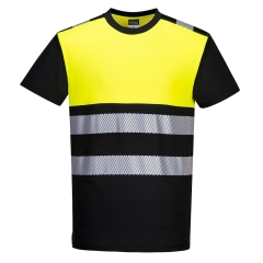 Tricou reflectorizant Hi-Vis Clasa 1 PW311 Portwest-Galben/negru-3XL