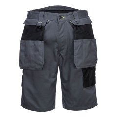 Pantaloni scurti de lucru Holster Work PW345 Portwest-Gri/Negru-30 inch - S