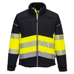 Jacheta de protectie softshell HiVis clasa 1 PW375 Portwest -Negru/Galben-M