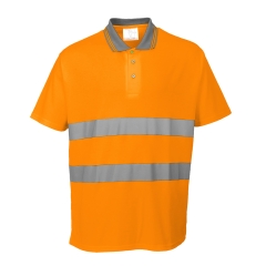 Tricou polo reflectorizant HI-Vis cu protectie UV S171 Portwest-Portocaliu-S