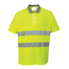 Tricou polo reflectorizant HI-Vis cu protectie UV S171 Portwest-Galben-S