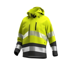 Jacheta barbati Scuti HiVis Softshell Safety Jogger-Yellow/Dark Grey-S