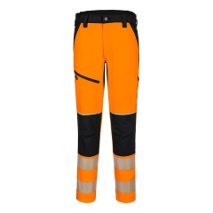 Pantaloni de protectie stretch Hi-Vis T140 Portwest-Portocaliu/Negru-L