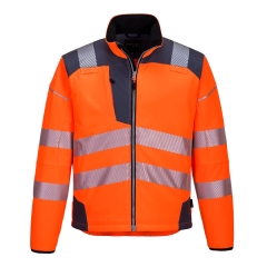 Jacheta reflectorizantă Softshell Hi-Vis Vision T402, protectie UV Portwest!-Portocaliu/Gri-S