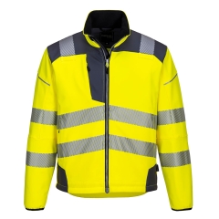 Jacheta reflectorizantă Softshell Hi-Vis Vision T402, protectie UV Portwest!-Galben/Gri-S