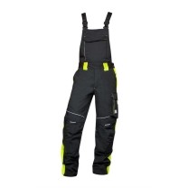 Pantaloni de lucru cu pieptar Neon negru/galben H6402 Ardon