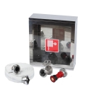 Cutie hidrant interior minibox inox cu usa din sticla 500x500x140 echipata avizata CE