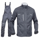 Costum salopeta cu pieptar Summer gri inchis H6121/H6125 Ardon