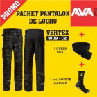 Pachet PROMO Pantaloni VERTEX CAMO W09, dark gray C2+ curea YALU+ sosete SJ SOCK