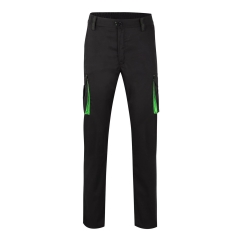 Pantaloni de lucru  slim fit Stretch inisex bicolori 103024S Velilla -Black/Lime Green - 00/25-34