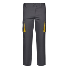 Pantaloni de lucru  slim fit Stretch inisex bicolori 103024S Velilla -Grey/Yellow - 08/17-34