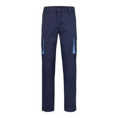 Pantaloni de lucru  slim fit Stretch inisex bicolori 103024S Velilla -Navy Blue/Sky Blue - 61/05-34