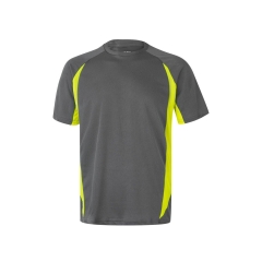 Tricou tehnic bicolor 105501 Velilla -Grey/Hi-Vis Yellow - 08/20-S