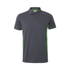 Tricou polo unisex bicolor SS 105504 Velilla-GREY/LIME GREEN - 08/25-XS