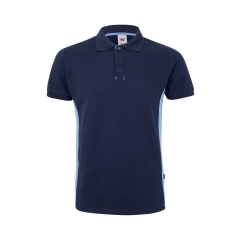 Tricou polo unisex bicolor SS 105504 Velilla-NAVY BLUE/SKY BLUE - 61/05-XS