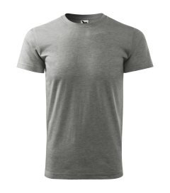 Tricou Basic 129-Gri inchis-12-XS