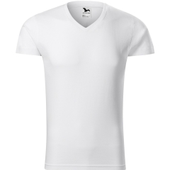 Tricou barbati Slim Fit V-Neck 146 Malfini-Alb-00-S