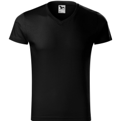 Tricou barbati Slim Fit V-Neck 146 Malfini-Negru-01-S