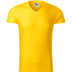 Tricou barbati Slim Fit V-Neck 146 Malfini-Galben-04-S