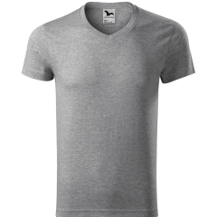Tricou barbati Slim Fit V-Neck 146 Malfini-Gri Inchis-12-S