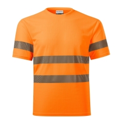 Tricou reflectorizant HV DRY 1V8 Rimeck Malfini-Portocaliu reflectorizant-98-S