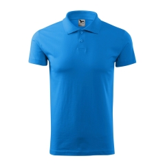 Tricou barbati polo Single J 202 Malfini-Snorkel blue-70-S