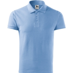 Tricou barbati polo Cotton Heavy 215 Malfini-Albastru deschis-15-S