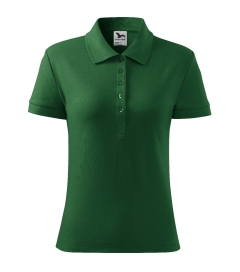 Tricou dama polo Cotton Heavy 216 Malfini-Verde sticla-06-XS