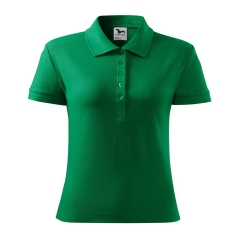 Tricou dama polo Cotton Heavy 216 Malfini-Verde mediu-16-XS