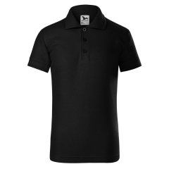 Tricou copii Pique Polo 222 Malfini-Negru-01-110 cm/4 ani