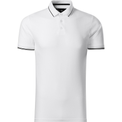Tricou barbati polo Perfection Plain 251 Malfini Premium-Alb-00-S
