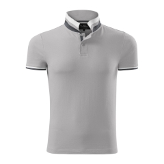 Tricou barbati polo Collar Up 256 Malfini-Silver gray-A4-S