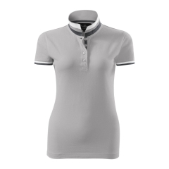 Tricou dama polo Collar Up 257 Malfini-Silver gray-A4-XS