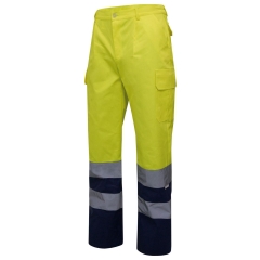 Pantaloni de protectie reflectorizanti clasa II, 303001 Velilla -Bleumarin/galben- 01/20-S