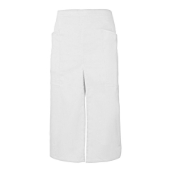 Sort lung profesional din tercot cu slit frontal si buzunare laterale 404209 Velilla -White-07