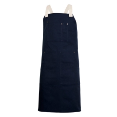 Sort cu pieptar din canvas, 290 gr, 404211B Velilla-Navy blue/Ivory-61/41