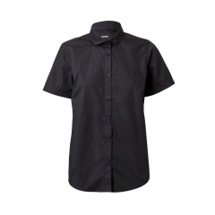 Camasa dama Sleeve cu maneci scurte, 65% poliester, 35% bumbac, densitate 115 gr/mp, 405010 Velilla-Black-00-XS