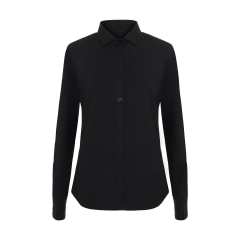 Camasa dama Stretch cu maneci lungi, densitate 115 gr/mp, 405019S Velilla-Black-00-XS
